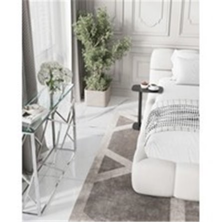 Консоль|Stool Group|АРТ ДЕКО 115*30 серебро, каркас нержавеющая сталь