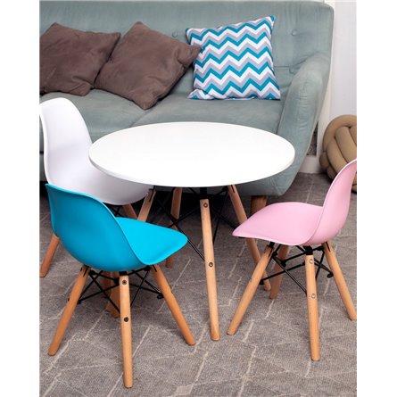 Стол|Stool Group|Eames DSW детский белый, ножки массив бука