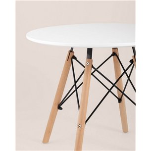 Стол|Stool Group|Eames DSW детский белый, ножки массив бука