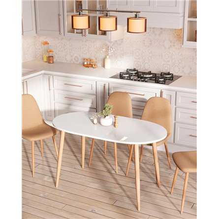 Стол|Stool Group|обеденный Берген белый раскладной 160 (220)*90 см