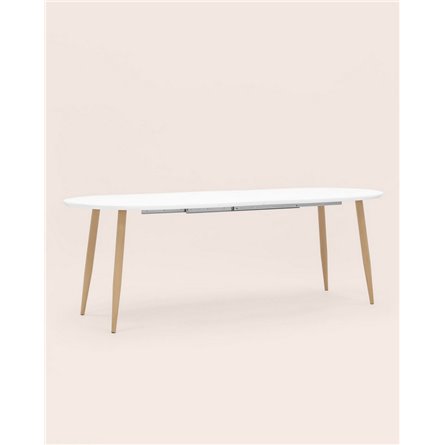 Стол|Stool Group|обеденный Берген белый раскладной 160 (220)*90 см