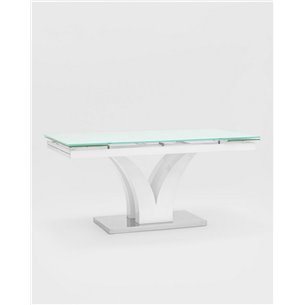 Стол|Stool Group|обеденный Верона белый раскладной, размер 160 (220)*90
