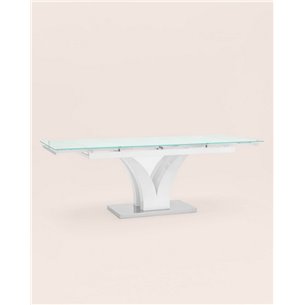 Стол|Stool Group|обеденный Верона белый раскладной, размер 160 (220)*90