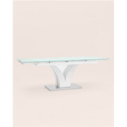 Стол|Stool Group|обеденный Верона белый раскладной, размер 160 (220)*90