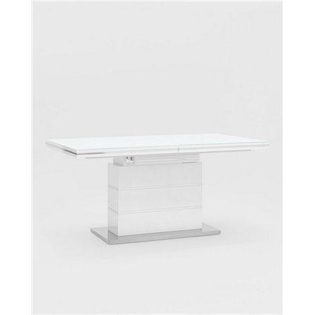 Стол|Stool Group|обеденный Глазго раскладной белый, размеры столешницы 160 (215)* 90 см