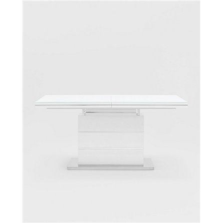 Стол|Stool Group|обеденный Глазго раскладной белый, размеры столешницы 160 (215)* 90 см