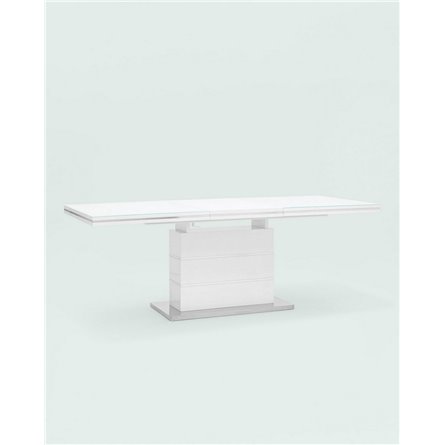 Стол|Stool Group|обеденный Глазго раскладной белый, размеры столешницы 160 (215)* 90 см