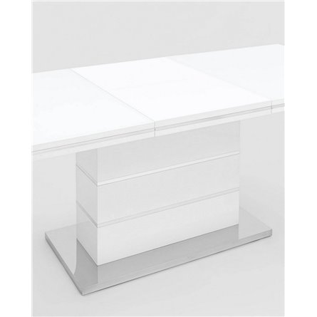 Стол|Stool Group|обеденный Глазго раскладной белый, размеры столешницы 160 (215)* 90 см