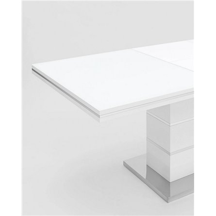 Стол|Stool Group|обеденный Глазго раскладной белый, размеры столешницы 160 (215)* 90 см