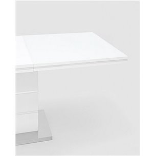 Стол|Stool Group|обеденный Глазго раскладной белый, размеры столешницы 160 (215)* 90 см