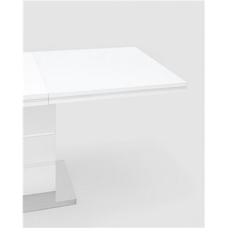 Стол|Stool Group|обеденный Глазго раскладной белый, размеры столешницы 160 (215)* 90 см