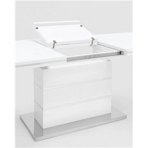 Стол|Stool Group|обеденный Глазго раскладной белый, размеры столешницы 160 (215)* 90 см
