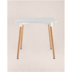 Стол|Stool Group|Oslo square WT белый, столешница МДФ, ножки массив светлого бука