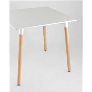 Стол|Stool Group|Oslo square WT белый, столешница МДФ, ножки массив светлого бука