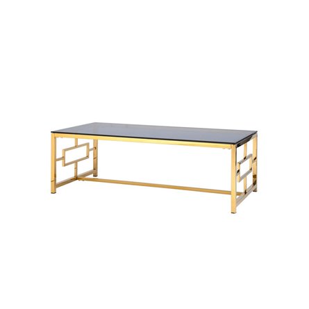 Журнальный стол 120*60 БРУКЛИН золото стекло smoke