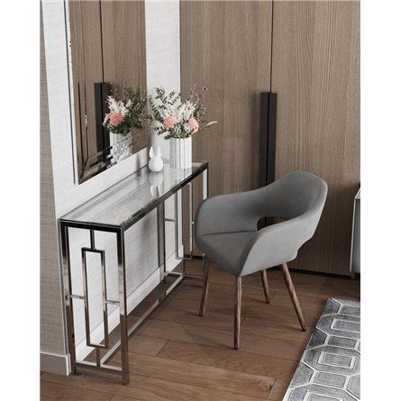 Консоль|Stool Group|БРУКЛИН 115*30 серебро, каркас нержавеющая сталь