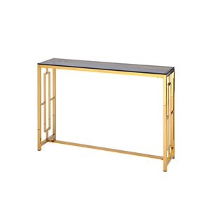 Консоль БРУКЛИН 115*30 золото стекло smoke