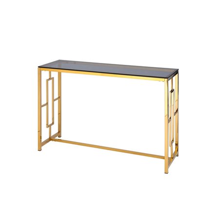 Консоль БРУКЛИН 120*40 золото стекло smoke