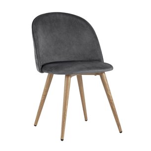 Стул Лион велюр с ромбами серый