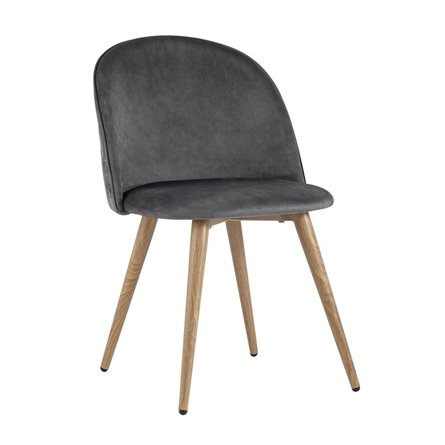 Стул Лион велюр с ромбами серый