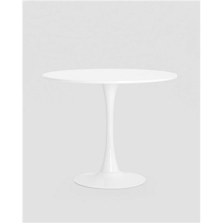 Стол|Stool Group|Tulip D90 белый столешница МДФ ножка металл