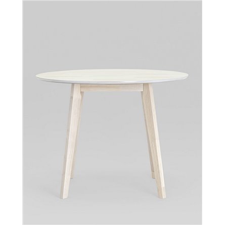 Стол|Stool Group|обеденный GERDA 100*100 массив гевеи цвет беленый дуб