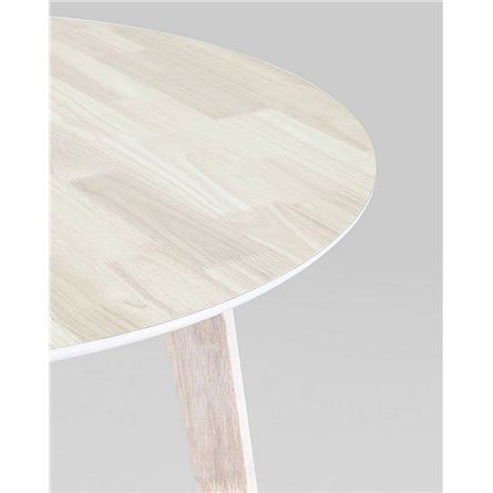 Стол|Stool Group|обеденный GERDA 100*100 массив гевеи цвет беленый дуб
