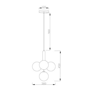 Люстра|Moderli|Moderli V2050-P Covey 4*G9*5W подвесная