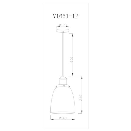 Светильник|Moderli|V1651-1P Single 1*E27*60W подвесной