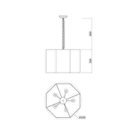 Светильник|Moderli|V1220-5P Rizar 5*E27*60W подвесной