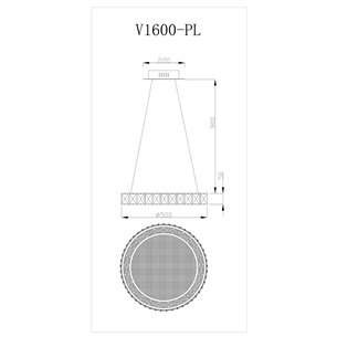 Люстра|Moderli|V1600-PL Ice LED*107W подвесная светодиодная
