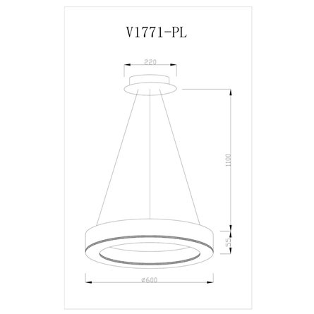 Люстра|Moderli|V1771-PL Viso LED*76W подвесная светодиодная