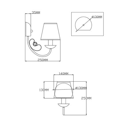Бра|Moderli|Moderli V2490-1W Daniel 1*E14*60W