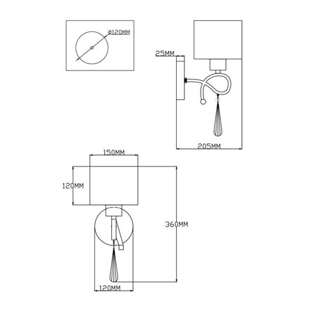 Бра|Moderli|Moderli V2570-1W Chilly 1*E27*60W