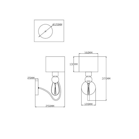 Бра|Moderli|Moderli V2583-1W Dark 1*E14*60W