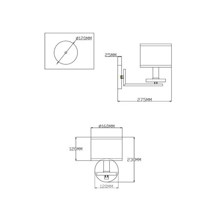 Бра|Moderli|Moderli V2640-1W Trio 1*E14*60W