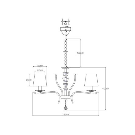 Люстра|Moderli|Moderli V2551-5P Silvestor 5*E14*60W подвесная
