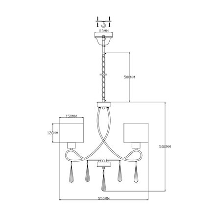 Люстра|Moderli|Moderli V2572-3P Chilly 3*E27*60W подвесная