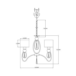 Люстра|Moderli|Moderli V2584-3P Dark 3*E14*60W подвесная