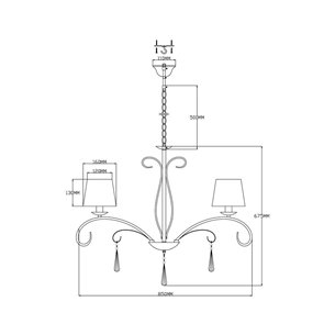 Люстра|Moderli|Moderli V2602-8P Aramco 8*E14*60W подвесная