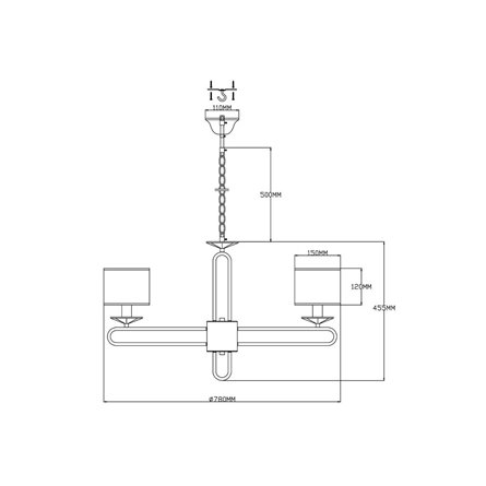 Люстра|Moderli|V2632-8P Celestia 8*E14*60W подвесная