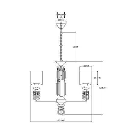 Люстра|Moderli|V2691-5P Slam 5*E14*60W подвесная