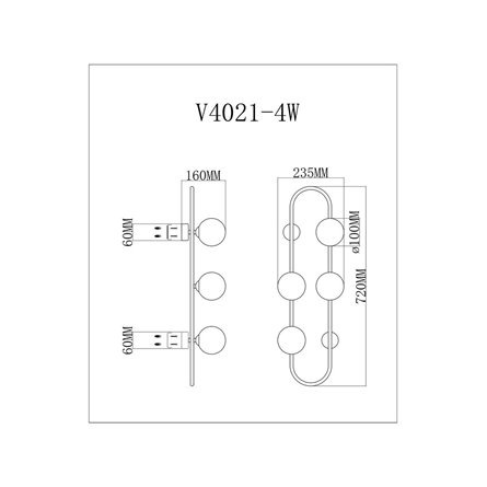 Светильник|Moderli|V4021-4W Krona настенный