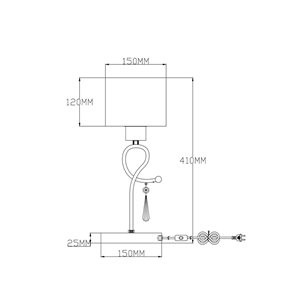 Настольная лампа|Moderli|V2571-1T Chilly 1*E27*60W