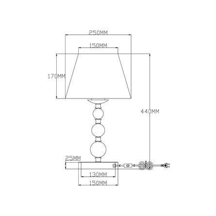 Настольная лампа|Moderli|V2612-1T Feels 1*E27*60W