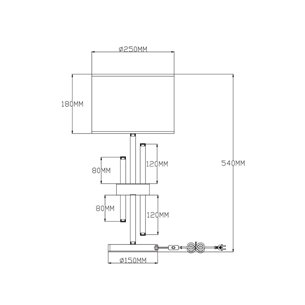 Настольная лампа|Moderli|V2641-1T Trio 1*E27*60W