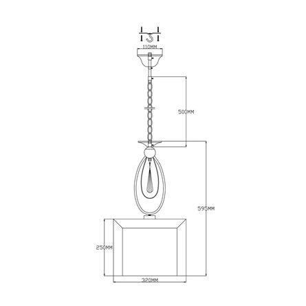 Светильник|Moderli|V2580-1P Dark 1*E14*60W подвесной