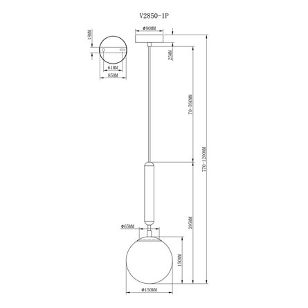 Светильник|Moderli|V2850-1P Host 1*E14*40W подвесной