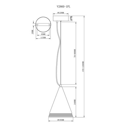 Светильник|Moderli|V2860-1PL Libre 1*LED*10W подвесной