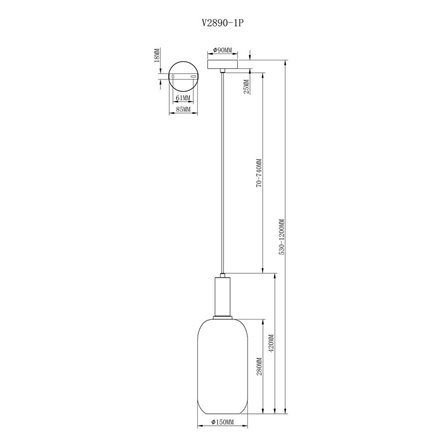 Светильник|Moderli|V2890-1P Martin 1*E27*60W подвесной